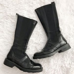 O.X.S. Leather Knee High Combat Grunge Boots